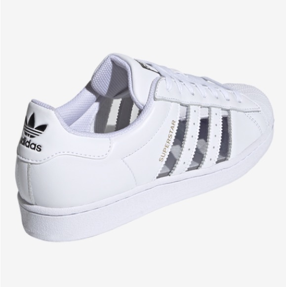 NWOT MEN 10 WOMEN 11 Adidas Originals White Shell Top, Transparent Clear Stripes - Picture 4 of 10